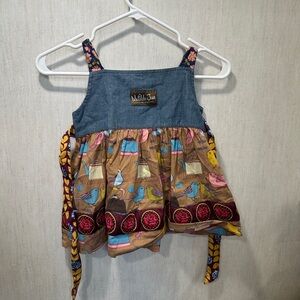 Matilda Jane Denim and Bird Print Dress